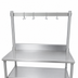 Thumbnail image #3 for BK Resources 60-Inch Table-Mounted Pot Rack Add-On Bar with Stainless Steel Double Hooks