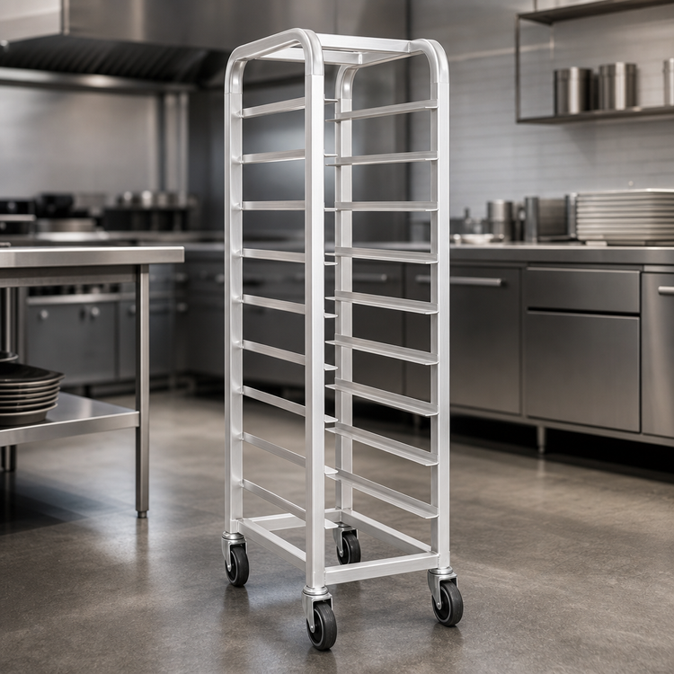 Product image #3 for Channel Lifetime Tough AXD524P Extra Heavy-Duty All-Welded Aluminum End-Load Platter Rack for 18-Inch Platters