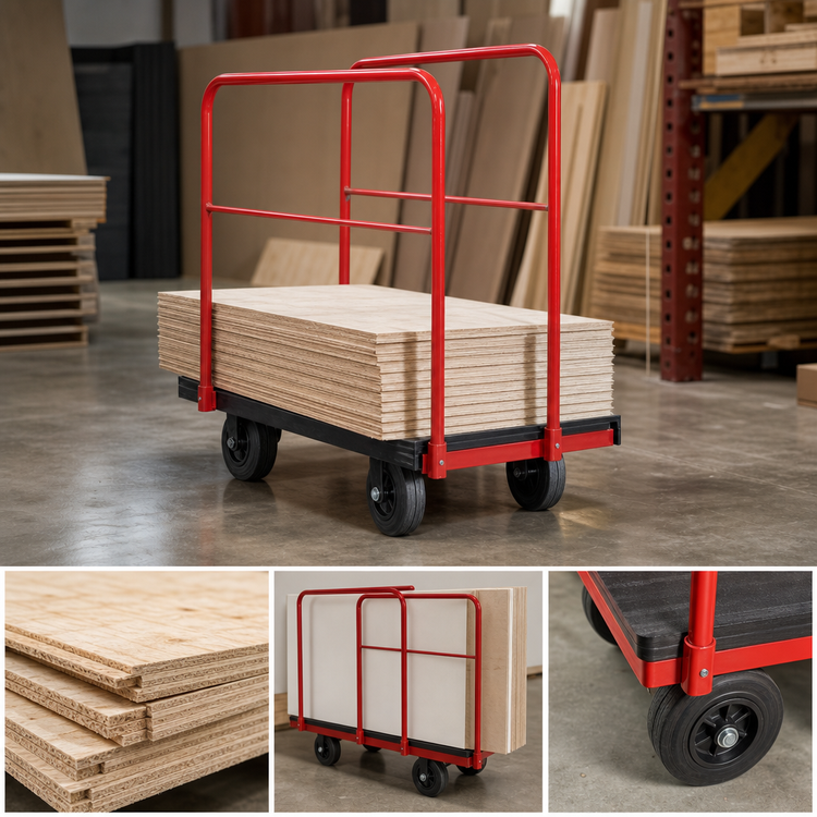 Product image #3 for Rubbermaid Commercial Sheet & Panel Truck Dolly, 24 x 48 Inches, 2000 lb Capacity