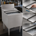 Thumbnail image #3 for Glastender IBB-18 Underbar Stainless Steel Ice Bin with Sliding Cover, 64 lb. Capacity