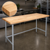 Thumbnail image #3 for John Boos HNB12 120-Inch x 30-Inch Wood Top Work Table with Galvanized Base