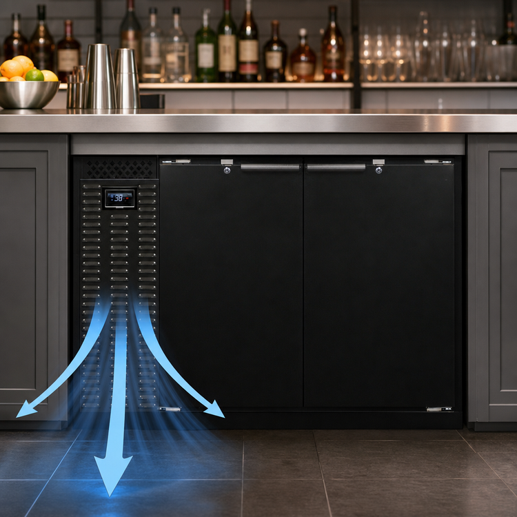 Product image #3 for Continental Refrigerator BB50N 50-Inch Two-Door Refrigerated Back Bar Cooler with Stainless Steel Top