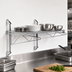 Thumbnail image #3 for Quantum Wall-Mount Cantilever Single Shelf with Posts, 48 x 14 Inch, Chrome-Plated