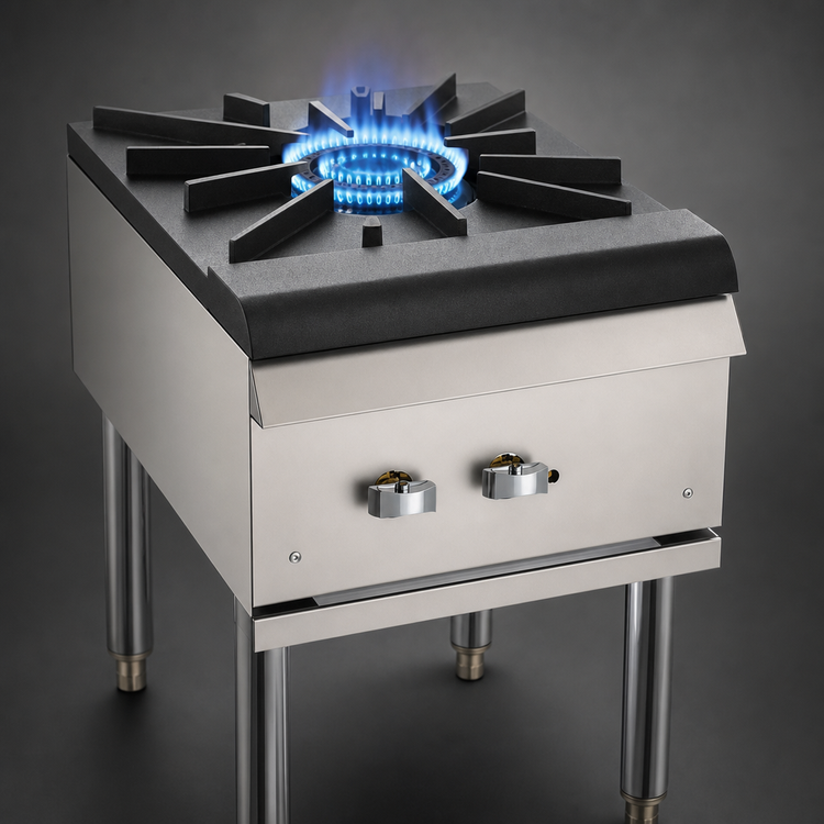 Product image #3 for Vulcan Gas Stock Pot Range with Single Cast Iron Two-Ring Burner, 18 Inch Wide x 24.5 Inch Deep, 110,000 BTU