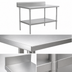 Thumbnail image #3 for John Boos Stallion 84-Inch x 24-Inch Stainless Steel Work Table with 5-Inch Backsplash and Undershelf