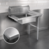 Thumbnail image #3 for Steel Works Stainless 26-Inch x 30-Inch Right-to-Left Soiled Dish Table with 20-Inch x 20-Inch x 5-Inch Pre-Rinse Bowl