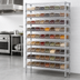 Thumbnail image #3 for Quantum WR12-101CL 36 Inch Wide Bin Wire Shelving System with 88 Clear Bins, 12 Deep x 74 High, Chrome Plated