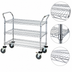 Thumbnail image #3 for Quantum Chrome-Plated 3-Shelf Utility Cart, 1,200 lb Capacity, 42 x 18 x 37-1/2 Inches