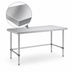 Thumbnail image #3 for Sapphire 60-Inch x 36-Inch 18-Gauge 430 Stainless Steel Flat Top Work Table with Open Galvanized Base