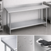 Thumbnail image #3 for Duke 84-Inch x 24-Inch Stainless Steel Work Table with 1-1/8-Inch Straight Riser and Galvanized Undershelf