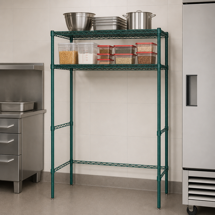 Product image #3 for Metro Super Erecta Pro 48-Inch x 24-Inch Food Locker Housing Unit with 2 Overhead Shelves