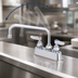 Thumbnail image #3 for T&S Brass B-1101 Deck-Mount Workboard Faucet with 8-Inch Swivel Nozzle and Quarter-Turn Eterna Cartridges