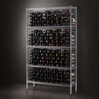 Thumbnail image #3 for Metro Super Erecta WB237C Bulk Storage Wire Wine Shelving, Chrome-Plated, 36"W x 14"D x 74-3/4"H, 12-Case Capacity
