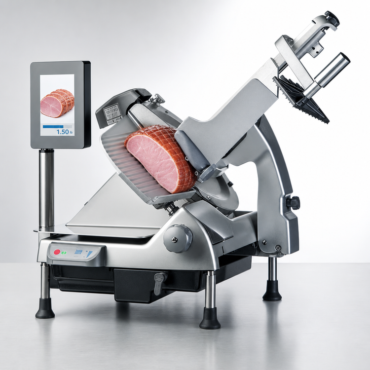 Product image #3 for Hobart HS7-1PS Heavy-Duty Automatic Portion Scale Meat Slicer with 13-Inch CleanCut Knife