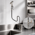 Thumbnail image #3 for T&S Brass Single Pantry Deck-Mount Pot Filler Faucet with Hook Nozzle Spray Valve and 68-Inch Hose
