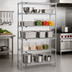 Thumbnail image #3 for Redipak 5-Tier Stationary Wire Shelving Unit, 36 x 24 x 63 Inches, Chrome Finish