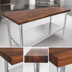 Thumbnail image #3 for John Boos 60-Inch x 24-Inch x 35-Inch Wood Top Work Table with Adjustable Undershelf, American Black Walnut, Galvanized Legs