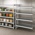 Thumbnail image #3 for Fermostock 4-Tier Polymer Shelving Unit Expansion Kit, 83-Inch H x 38-Inch W x 22-Inch D, Gray