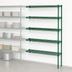 Thumbnail image #4 for Metro Super Erecta Add-On Wire Shelving Unit, 42W x 18D x 74H, 5 Shelves, Metroseal 3 Green Epoxy-Coated