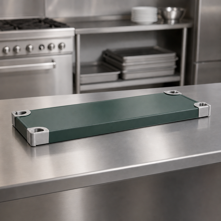 Product image #3 for Eagle Group Quik-Set 54"W x 24"D Solid Flat Shelf with Marine Edge and Green Epoxy Finish