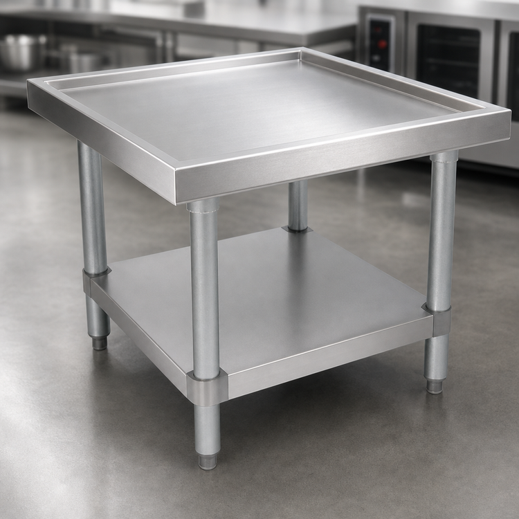 Product image #3 for BK Resources 36 x 30 x 20-Inch 14/304 Stainless Steel Machine Stand with Adjustable Undershelf