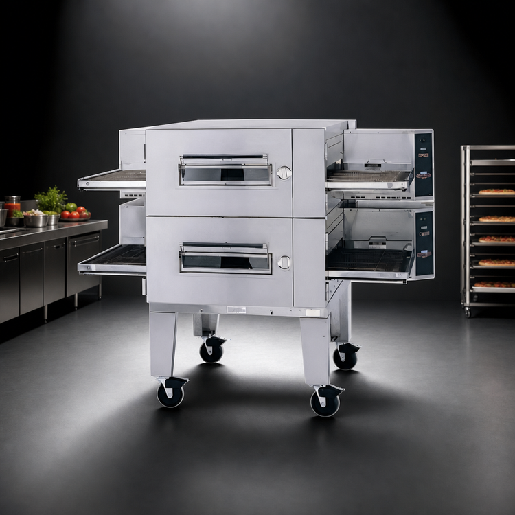Product image #3 for Lincoln Impinger Low Profile Double-Stack Electric Conveyor Pizza Oven Package