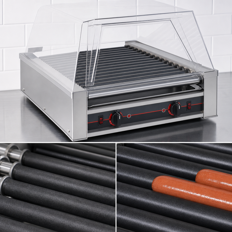 Product image #3 for Roll-A-Grill 16-Roller Electric Hot Dog Grill, 45 Capacity, 220V