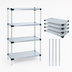 Thumbnail image #3 for Quantum 42 x 14 x 54-Inch Solid Shelving Starter Kit with 4 Shelves