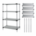 Thumbnail image #3 for Quantum Solid Stainless Steel Shelving Starter Kit, 36 x 14 x 54 Inches, 4-Shelf, Stationary