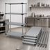 Thumbnail image #3 for Quantum 48 Inch W x 24 Inch D x 86 Inch H Solid Shelving Starter Kit with 4 Solid Shelves, 304 Stainless Steel