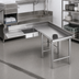 Thumbnail image #3 for Eagle Group Island-Style Soiled Dishtable, Right-Hand, 72-Inch Machine Side x 60-Inch End Side, 16 Gauge 430 Stainless Steel