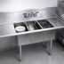 Thumbnail image #3 for BK Resources 60-Inch Three-Compartment Convenience Store Sink with Dual 12-Inch Drainboards