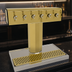 Thumbnail image #3 for Glastender BT-6-PBR Countertop Tee Draft Dispensing Tower, 6 Faucets, Glycol-Cooled, Polished Brass Finish