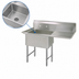 Thumbnail image #3 for BK Resources One-Compartment Commercial Sink with Right Drainboard and 9-Inch Backsplash, 38-1/2 Inch Wide