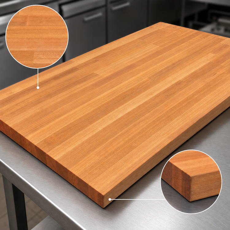 Product image #3 for Boos Block American Cherry Blended Edge Grain Kitchen Countertop, 120 x 38 x 1-1/2 Inch, Varnique Finish