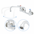 Thumbnail image #3 for T&S Brass Double Pantry Wall-Mount Faucet with 10-Inch Swivel Spout, 8-Inch Centers