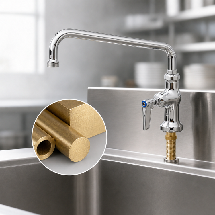 Product image #3 for Single Pantry Deck-Mount Faucet with 12-Inch Swing Nozzle and 4-5/8-Inch Extension
