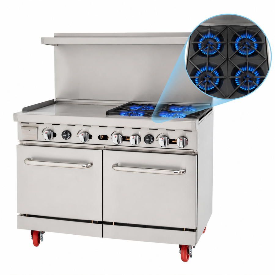 Four Open Burners