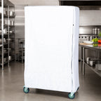 Thumbnail image #3 for Quantum CC247274WNZ Wire Cart Cover, 24"D x 72"W x 74"H, 400 Denier White Nylon, Zipper Flap
