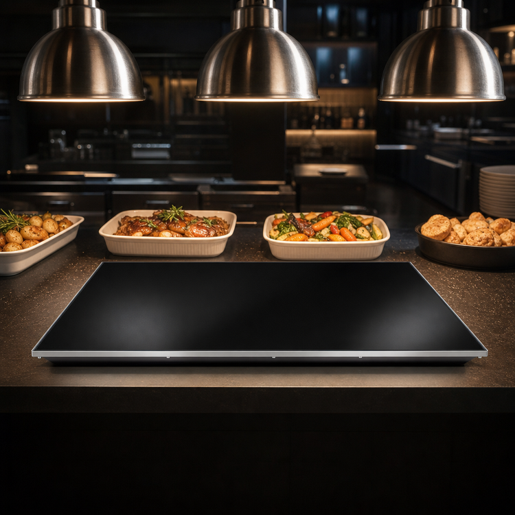 Product image #3 for Hatco 60-Inch Portable Heated Black Glass Warming Shelf