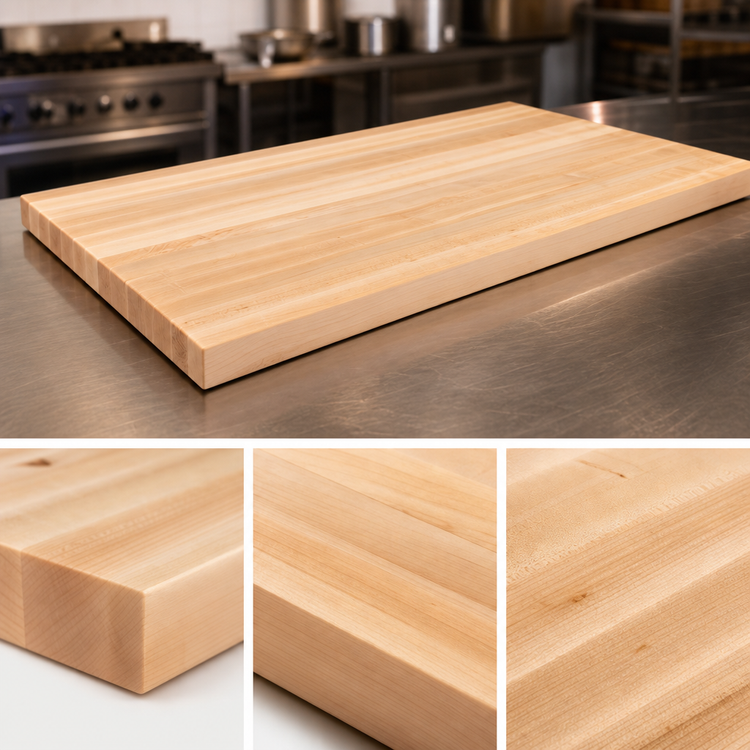 Product image #3 for John Boos Boos Block Maple Edge Grain Kitchen Countertop, 96 x 42 x 3 Inch, Varnique Finish