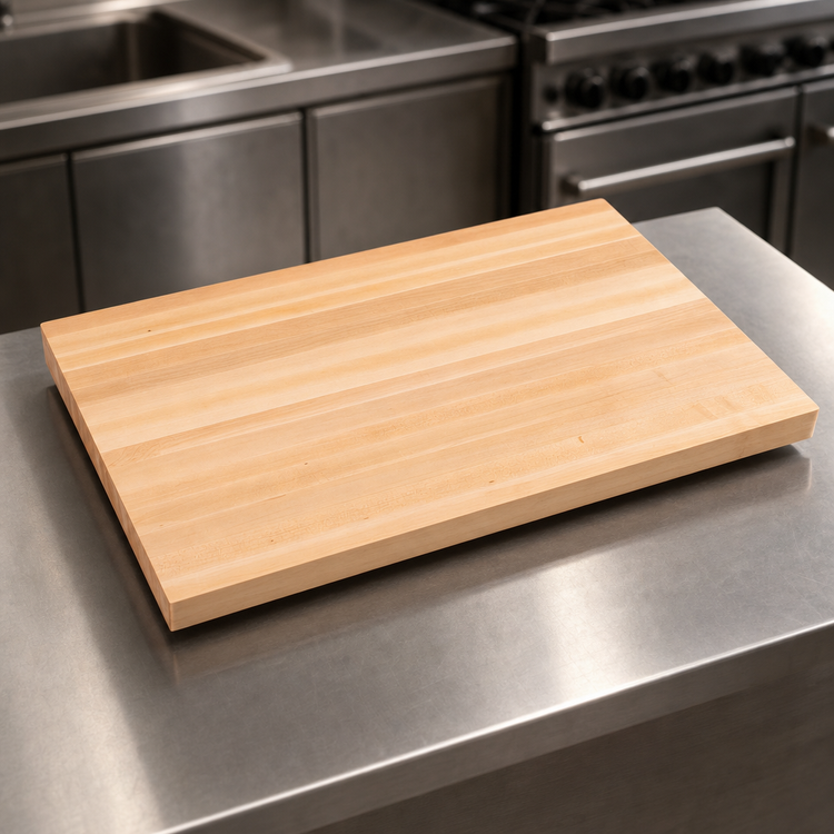 Product image #3 for John Boos Boos Block 72" x 48" x 3" Edge Grain Maple Kitchen Countertop, Varnique Finish
