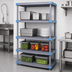 Thumbnail image #3 for Millenia 4-Shelf Polymer Stationary Starter Shelving Unit, 30 x 18 x 74 Inches, Gray