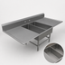 Thumbnail image #3 for John Boos Pro-Bowl 2-Compartment Platter Sink with Dual 18-Inch Drainboards and 12-Inch Deep Bowls