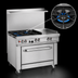 Thumbnail image #3 for Southbend Ultimate 36-Inch Gas Restaurant Range with 2 Star/Sauté Burners, 24-Inch Griddle, and Convection Oven