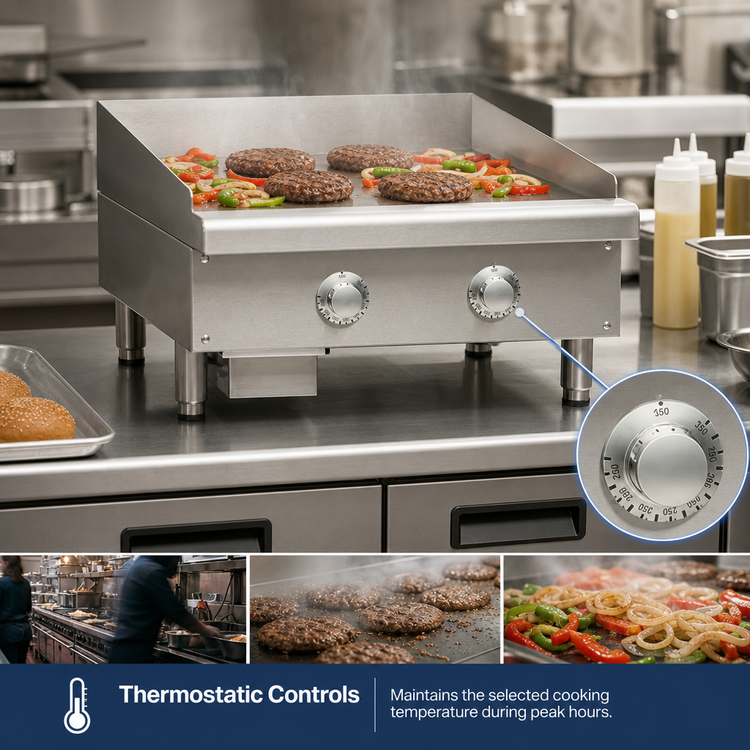 Product image #3 for Imperial 24-Inch Electric Countertop Griddle with 24 x 24-Inch Polished Steel Cooking Surface