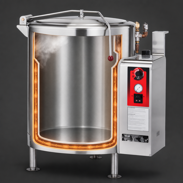 Product image #4 for Vulcan ET150 150-Gallon Electric Fully Jacketed Stationary Steam Kettle