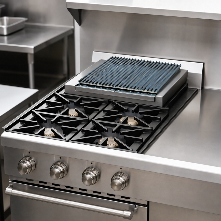 Fits 4-Burner Commercial Ranges