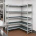 Thumbnail image #3 for Fermostock 5-Tier Corner Expansion Polymer Shelving Unit, 83 In. H x 64 In. W x 18 In. D