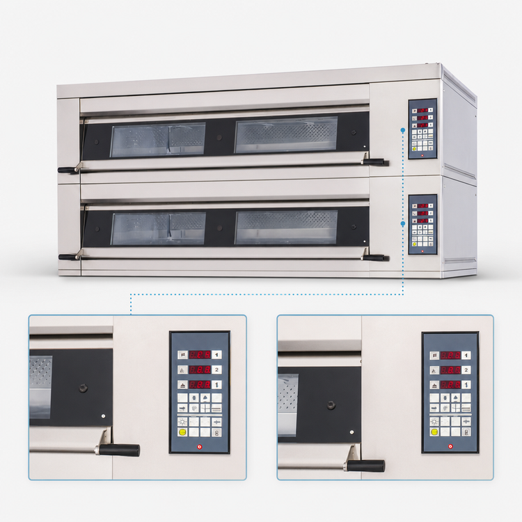 Product image #3 for Artisan 4T2 Double-Deck Side-Load Stone Hearth Electric Deck Oven, 4-Pan Capacity Per Deck